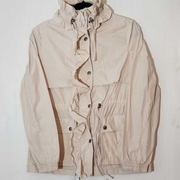 Banana Republic Ruffle Rain Jacket Size XS - Picture 2 of 6